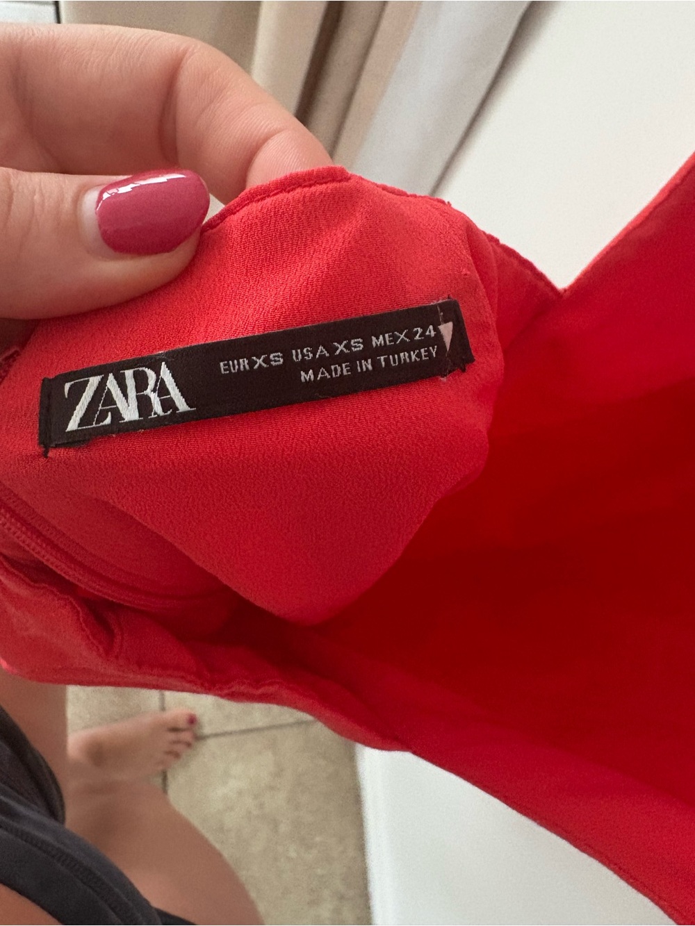 Zara Bright Red Slip Dress - Picture 4 of 4